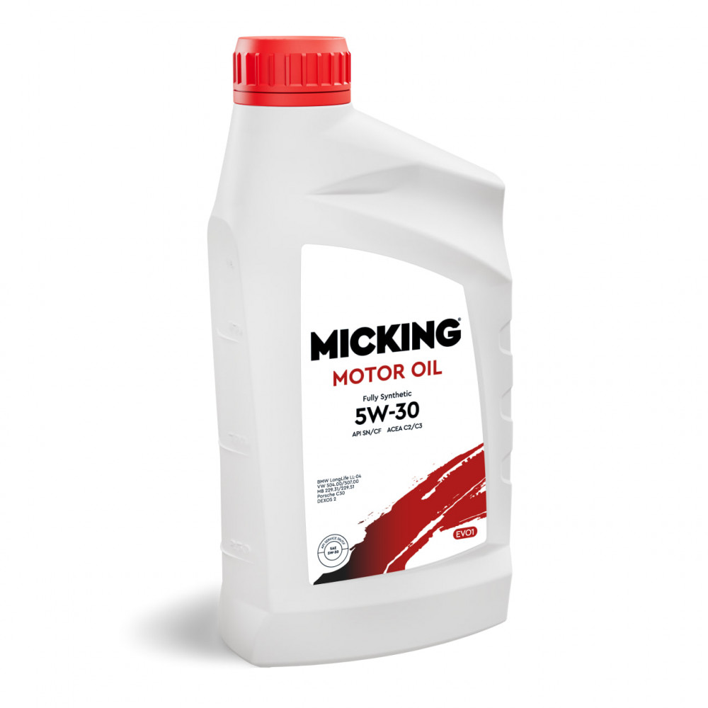Micking Motor Oil EVO1 5W30 SN/CF (C2/C3) 1л синтетическое (Замена Eneos Premium Touring)
