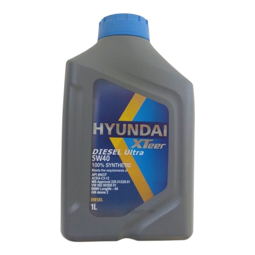 Масло моторное Hyundai XTeer Diesel Ultra SN/CF 5W40 1 л A3/B4 MB229.31/229.51 BMW LL4