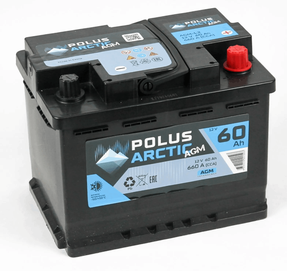 Аккумулятор POLUS ARCTIC 60 Ah 660 A ОП AGM