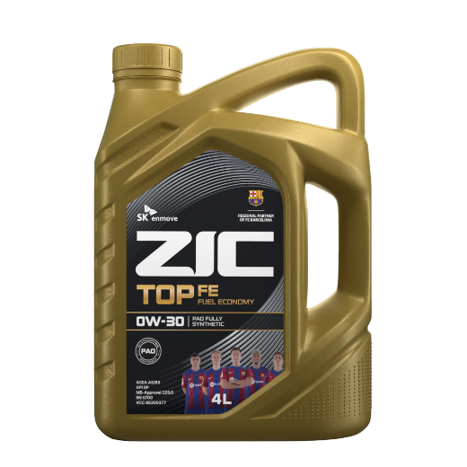 Масло моторное ZIC TOP FE 0W30 API SL ACEA A7/B7, A5/B5 4 л