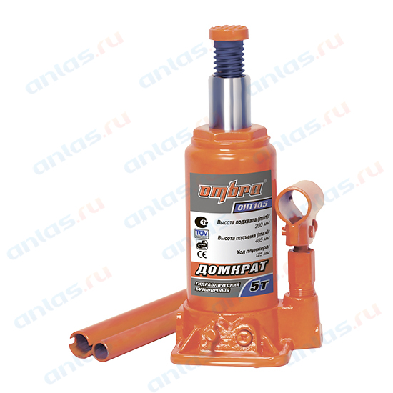 Домкрат гидравлический 5 т 200-405 мм Ombra OHT105