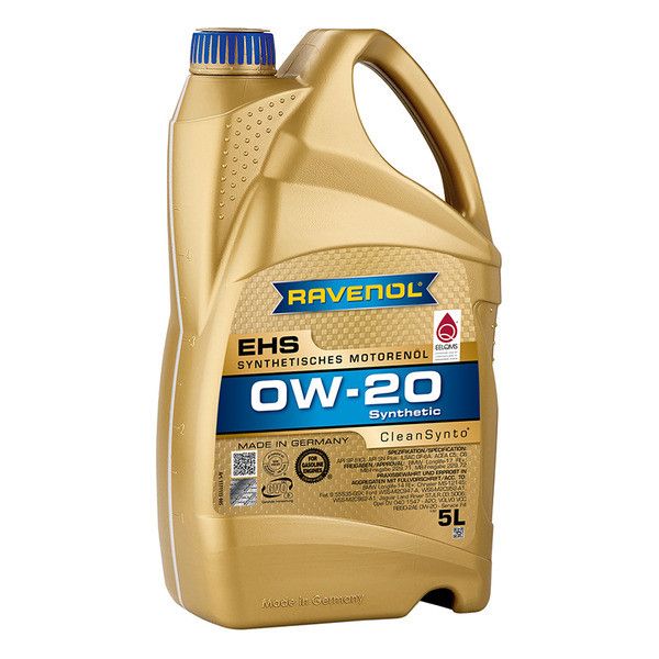 Масло моторное RAVENOL EHS 0W20 5л (синтетика)