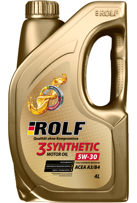 Масло Rolf 3-Synthetic 5W30 A3/B4 синтетическое ПЛАСТИК 4 литра