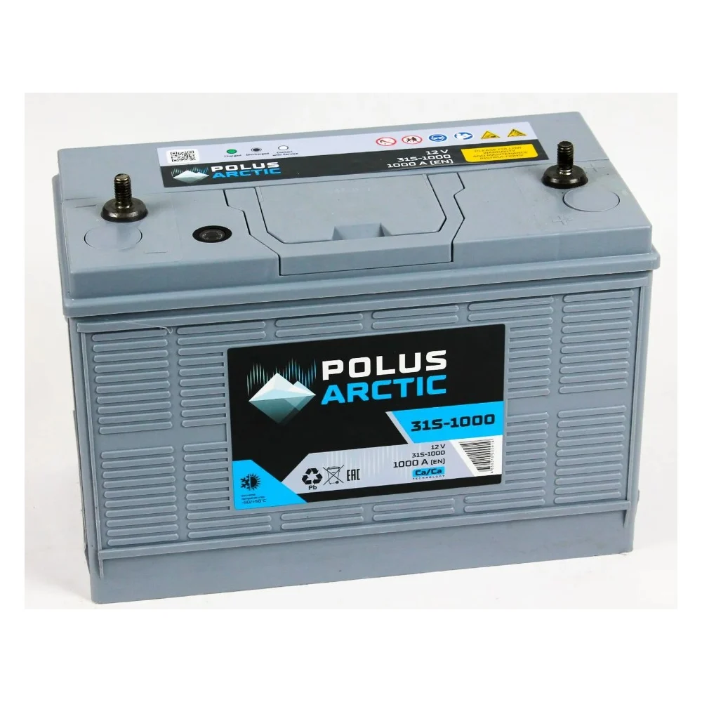 Аккумулятор POLUS ARCTIC 140 Ah 1000 A Турция ВИБРОУСТОЙЧИВАЯ Винтовые клеммы