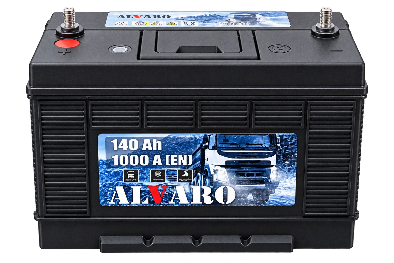 Аккумулятор ALVARO 140 Ah 1000 A ВИБРОУСТОЙЧИВЫЙ ВИНТОВЫЕ КЛЕММЫ