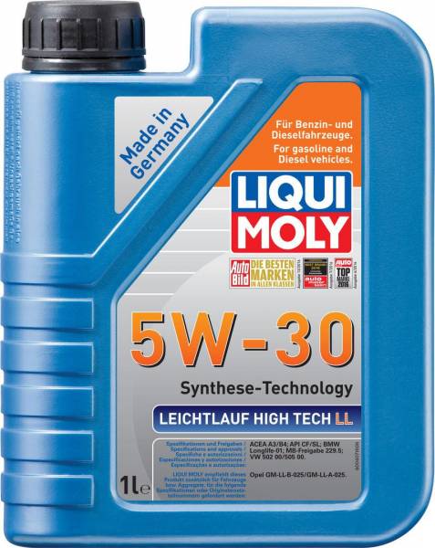 Масло LiquiMoly 5W30 Leichtlauf High Tech LL синтетическое CF/SL А3/В4 1 л