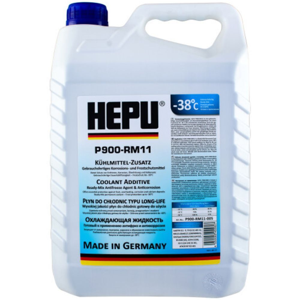 Антифриз HEPU G12 синий готовый 5 л