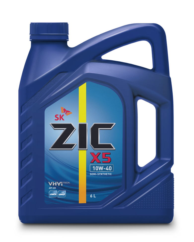 Масло ZIC 10W40 X5 п/синтетическое 6 л