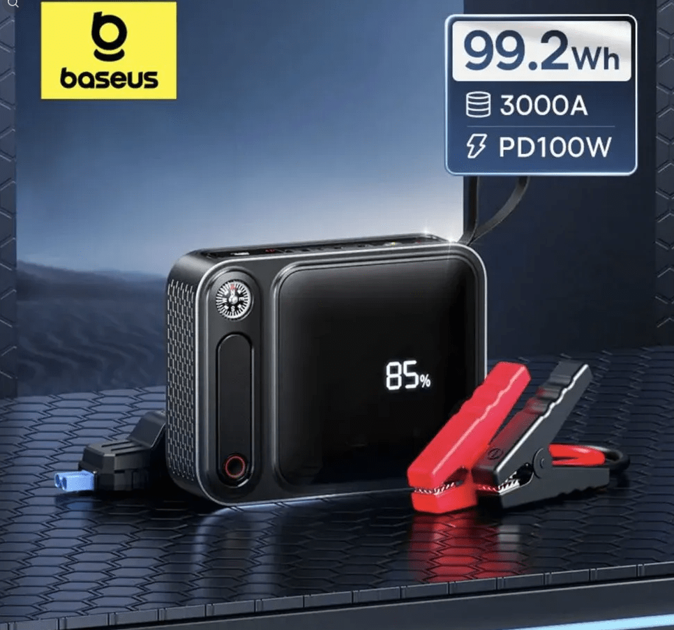 Портативное пусковое устройство BASEUS (Max.3000A) Повышенной мощности 26800 mAh