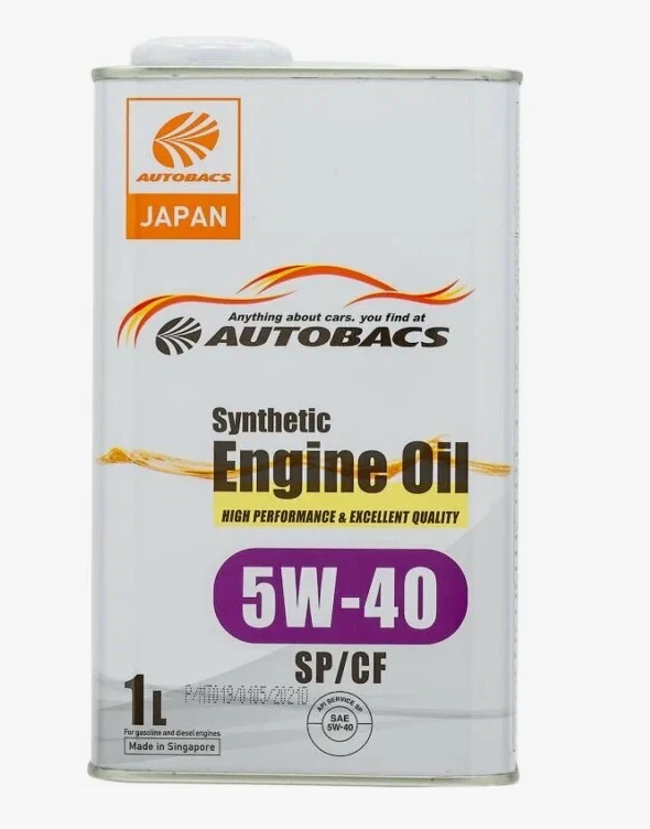 Масло моторное AUTOBACS Synthetic Engine Oil 5W40 SP/CF 1 л