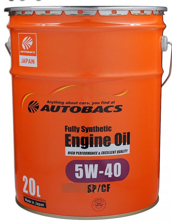 Масло моторное AUTOBACS Fully Synthetic Engine Oil 5W40 SP/CF 20 л