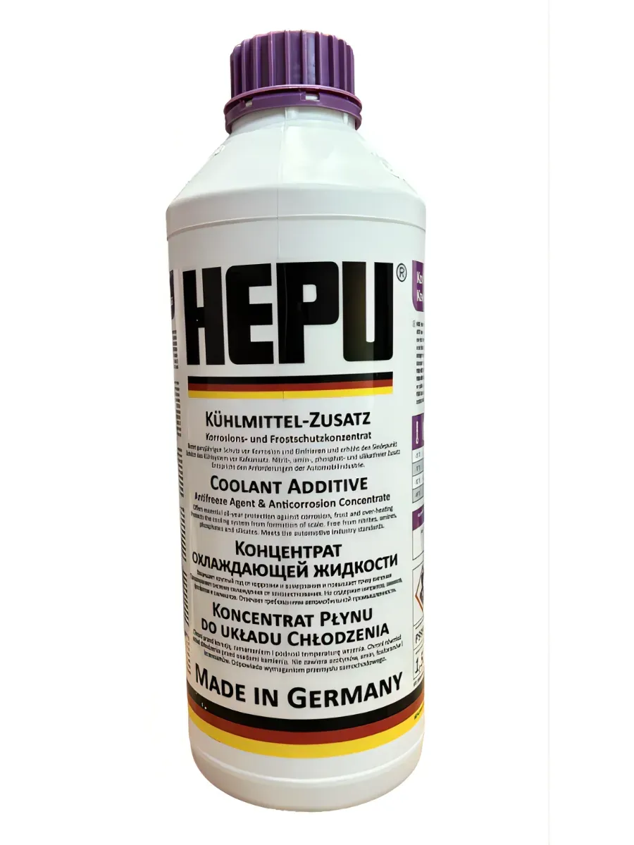Антифриз HEPU G12+ фиолетовый концентрат 1,5 л