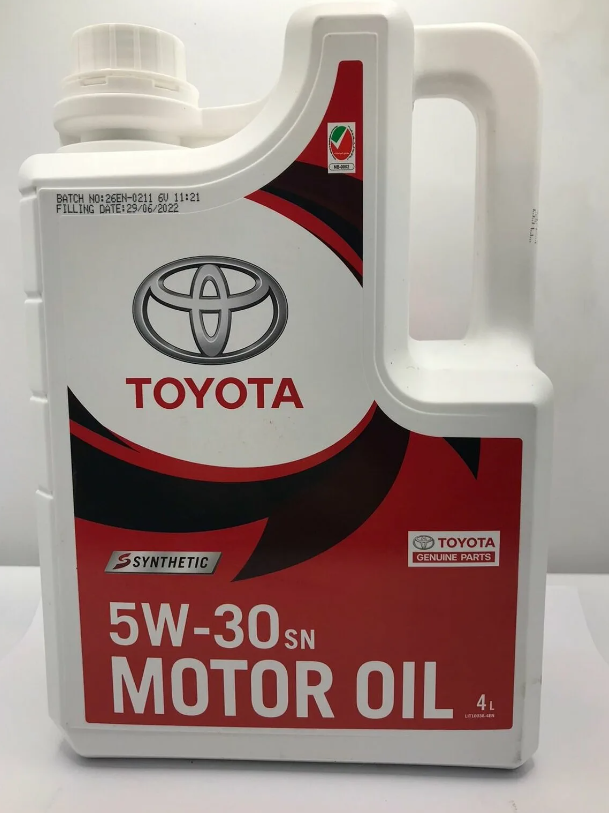 Масло Toyota 5W30 Motor Oil SN моторное 4 л ОАЭ