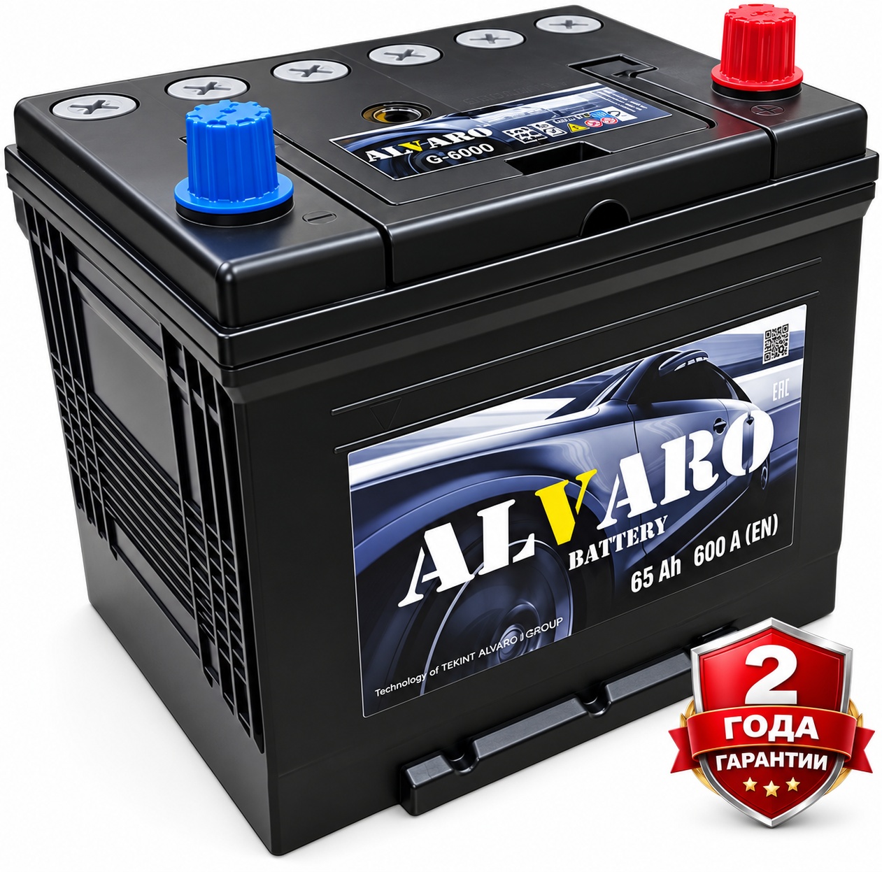 Аккумулятор ALVARO 65 Ah 600 A ОП 75D23L