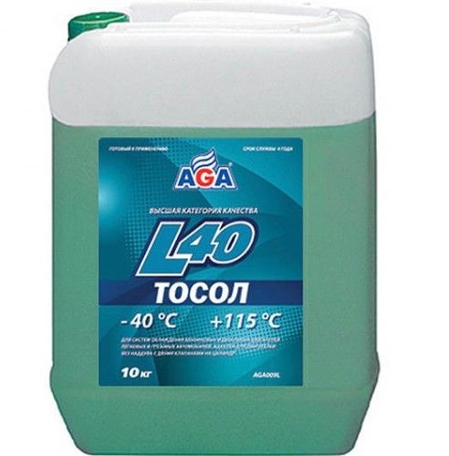 Тосол AGA зеленый -40 *С/+115 *С готовый 10 л