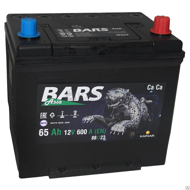 Аккумулятор BARS 65 Аh 600 A ОП ASIA