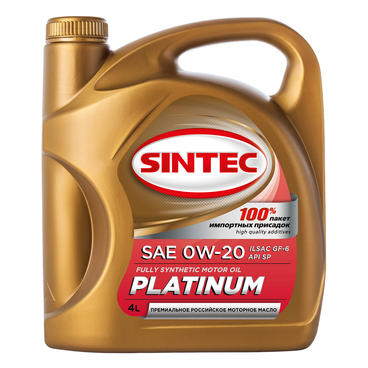 Масло Sintec 0W20 ПЛАТИНУМ API SP/GF-6 синтетическое  4 л