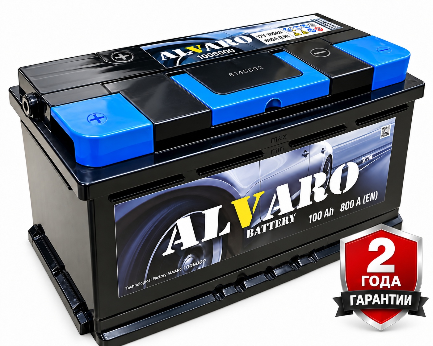 Аккумулятор ALVARO 100 Ah 800 A ПП HL3