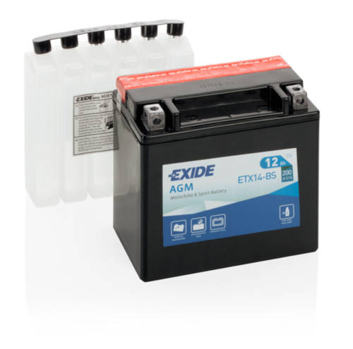 Аккумуляторная батарея EXIDE ETX14-BS 12Ah 200 A