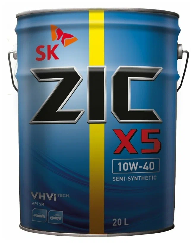 Масло ZIC 10W40 X5 п/синтетическое 20 л
