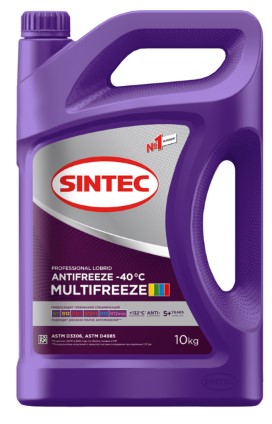 Антифриз Sintec Unlimited Multi Freeze violet фиолетовый G12++ 10 кг