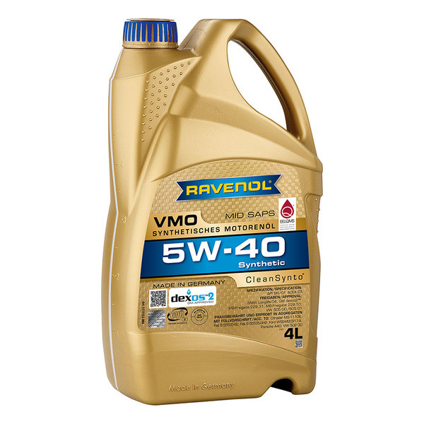 Масло моторное RAVENOL VMO 5W40 SN/CF C3 (синтетика) 4 л