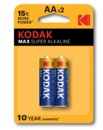 Батарейка Kodak MAX Super Alkaline LR6 BL2 (цена за 1 шт)