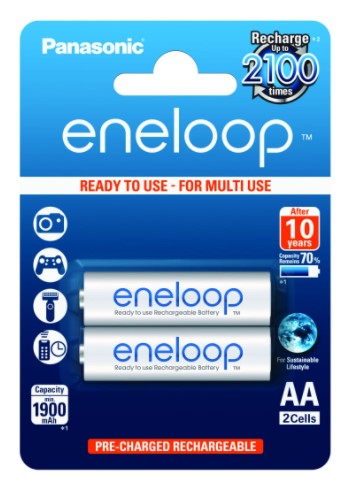 Аккумуляторная батарейка Panasonic eneloop BK-3MCCE/2BE 1900мАч AA BL2 (цена за 1 шт)