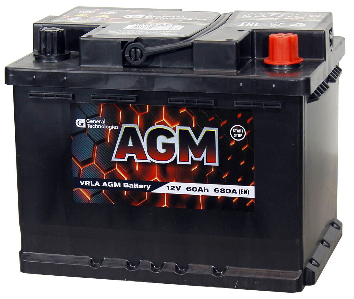 Аккумулятор GENERAL TECHNOLOGIES 60 Ah 680 A оп AGM