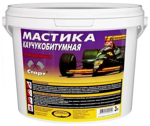 Мастика каучукобитумная Старт 3 л 2050 фото магазина Бери Масло