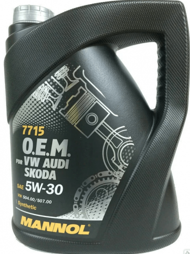 Масло Mannol 5W30 O.E.M for VW/Skoda 504/507 синтетическое 5 л