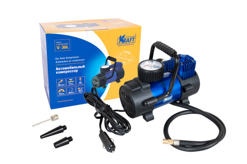 Компрессор Kraft STANDART V-30L, 3 насадки, сумка KT 800035