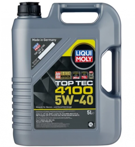 Масло моторное LiquiMoly 5W40 TOP TEC 4100 4 л