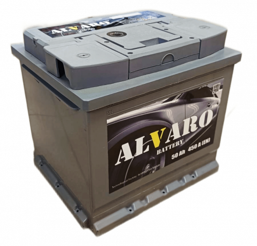 Аккумулятор ALVARO 50 Ah 450 A ОП кубик C6 фото магазина Бери Масло