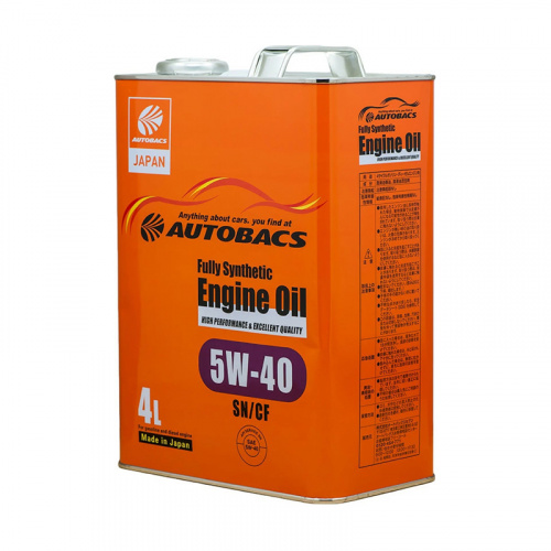 Масло моторное AUTOBACS Fully Synthetic Engine Oil 5W40 SP/CF 4 л