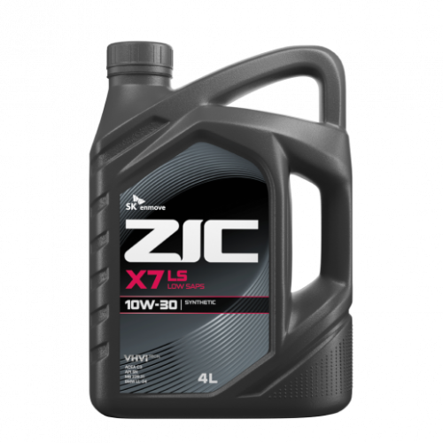Масло ZIC 10W30 X7 LS синтетическое 4 литра (Аналог ZIC А + 10/30)