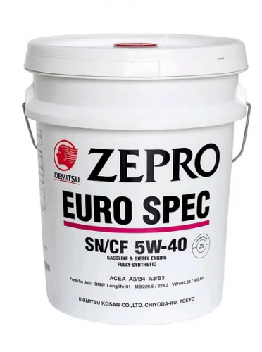 Масло моторное IDEMITSU ZEPRO EURO SPEC SN/CF 5W40 20 л