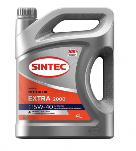 Масло моторное Sintec 15W40 ExtraLife 2000 API SJ/CF минеральное 4 л