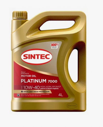 Масло Sintoil Sintec 10W40 platinum 7000 A3/B4 SN синтетическое 4 л