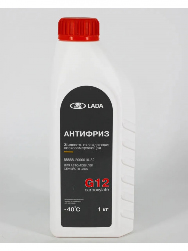 Антифриз АвтоВаз красный carboxylate G12 1 л фото магазина Бери Масло