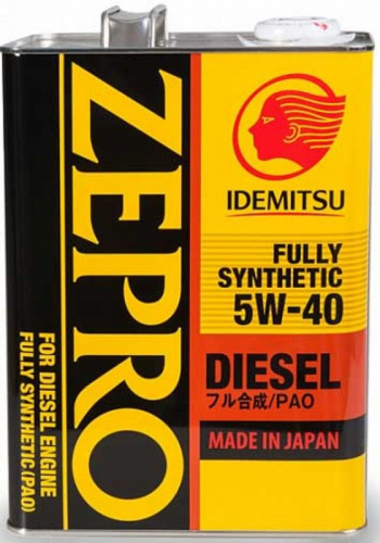 Масло моторное IDEMITSU ZEPRO DIESEL Fully-Synthetic CF 5W40 4 л