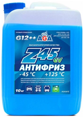 Антифриз AGA синий (-45/+125) готовый 10 кг AGA305Z фото магазина Бери Масло