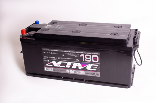 Аккумуляторная батарея ACTIVE 190 Ah 1250 A Прямая полярность конус клеммы фото магазина Бери Масло