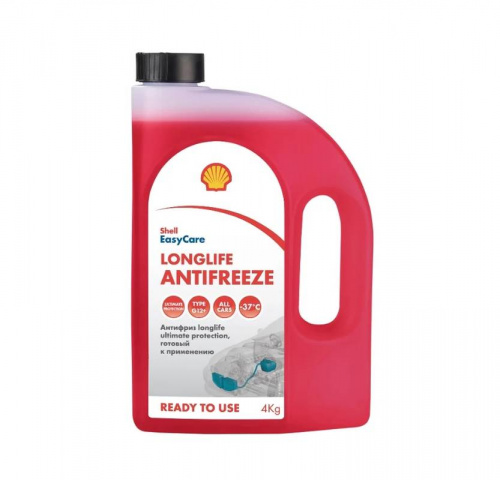 Антифриз SHELL longlife Ultimate protection G12+ красный 4 л фото магазина Бери Масло