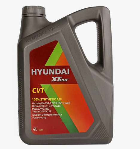 Масло трансмиссионное Hyundai XTeer ATF CVT 4 л