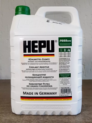 Антифриз HEPU G12 зелёный концентрат 5 л фото магазина Бери Масло