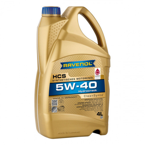 Масло моторное RAVENOL HCS 5W40 SN/CF A3/B4 (синтетика) 4л
