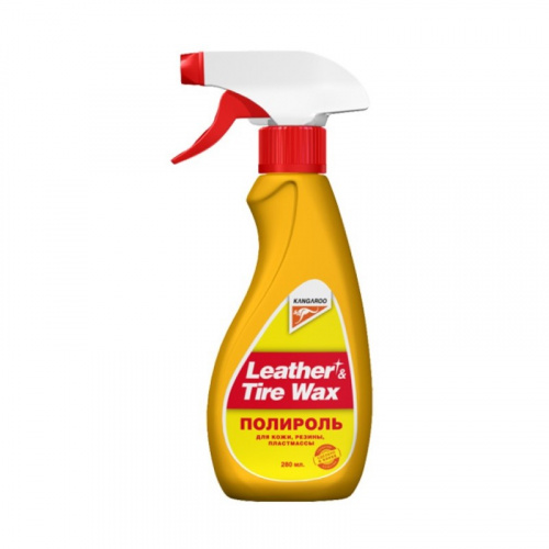 Полироль KANGAROO 330149 матовый (кож.,рез.,пласт.) Leather и Tire Wax Low Gloss, 500мл фото магазина Бери Масло