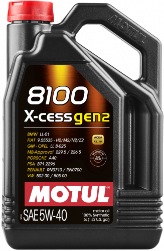 Масло Моторное MOTUL 8100 X-cess GEN2 5W40 A3/B4 5 л