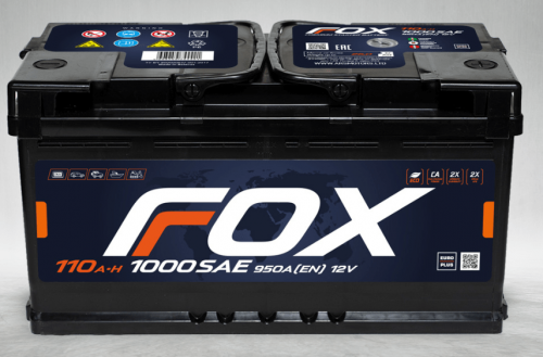 Аккумулятор FOX 110 Ah 1000 A ПП фото магазина Бери Масло